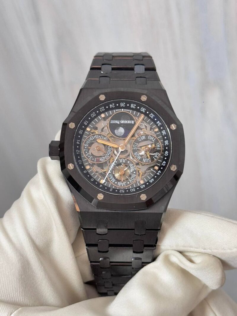 AUDEMARS PIGUET   VS Black Ceramic Perpetual Calendar Watch, one of Audemars Piguet's top models, ultra-thin perpetual calendar movement, black ceramic case, black perpetual calendar dial - Image 3